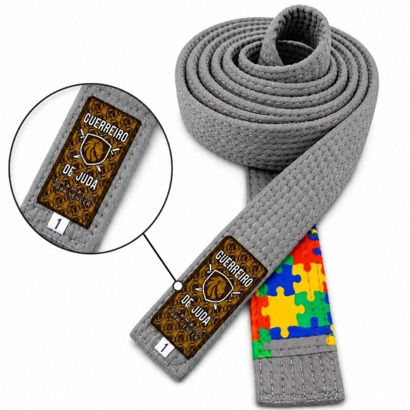 Faixa cinza de jiu-jitsu AUTISMO