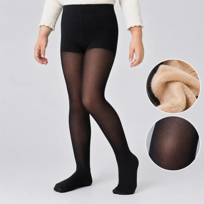Meia Calça Infantil Térmica Translucida Legging Forrada C Pé