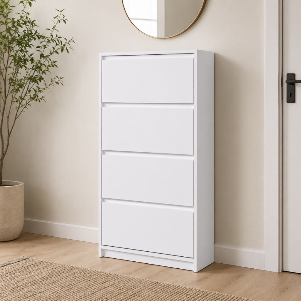 Sapateira Vertical Com Portas Basculantes Compacta Funcional E Fácil De Organizar Calçados