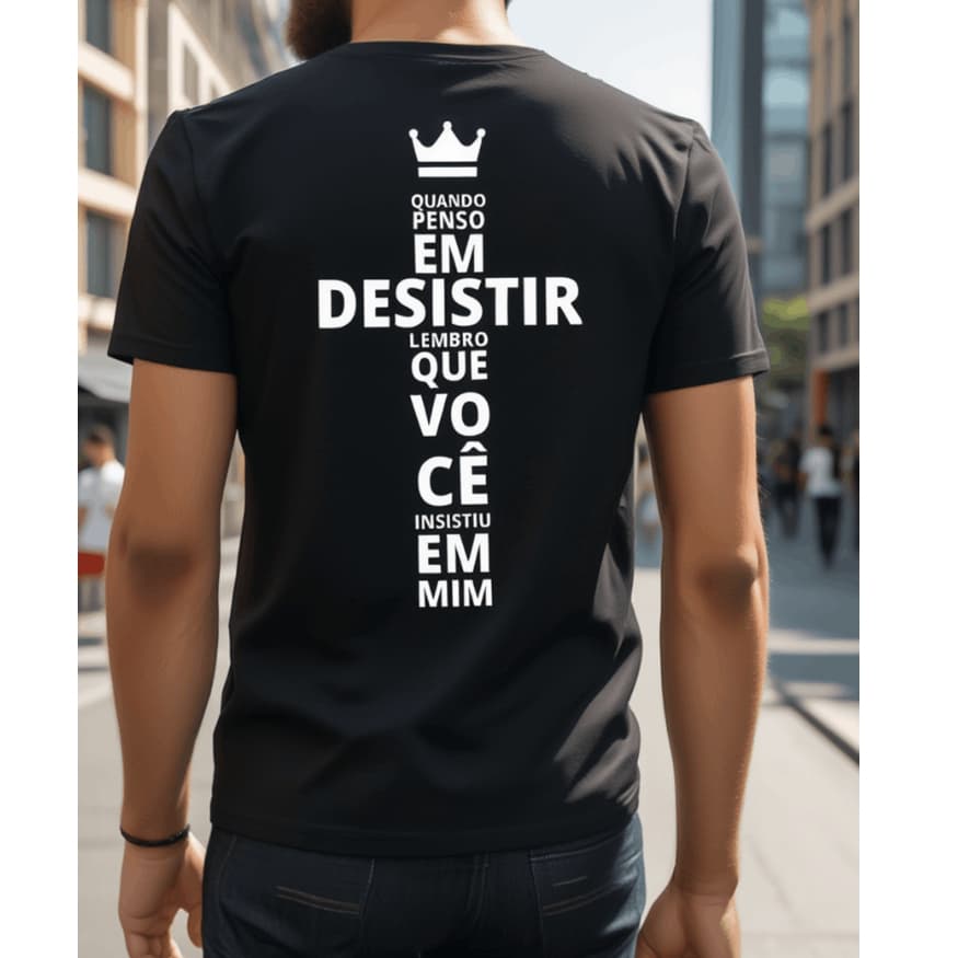 Camiseta Algodao Cotton Super Premium Leve Slim Alta Durabilidade Religiosa Jesus Fe Igreja