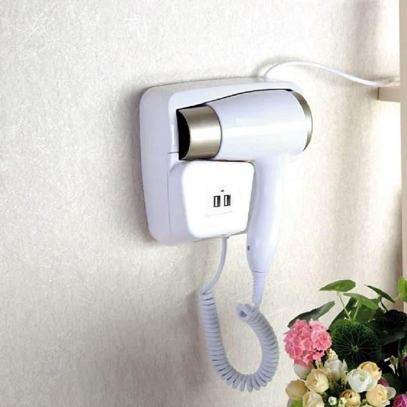 Secador De Cabelo Pontente Hotel Profissional Fixado Na Parede - Secador Banheiro De Hotel 110v