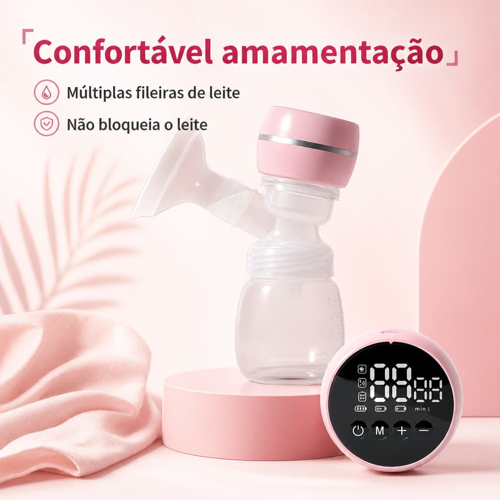 Bomba tira-leite elétrica com múltiplas configurações ajustáveis