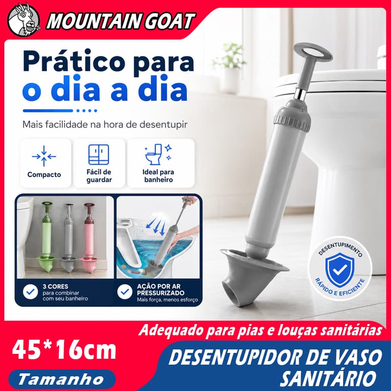 Desentupidor de Vaso Pia Sanitários Alta Pressão Com Borracha 150mm Tipo Bomba de Sucção Envio Imediato