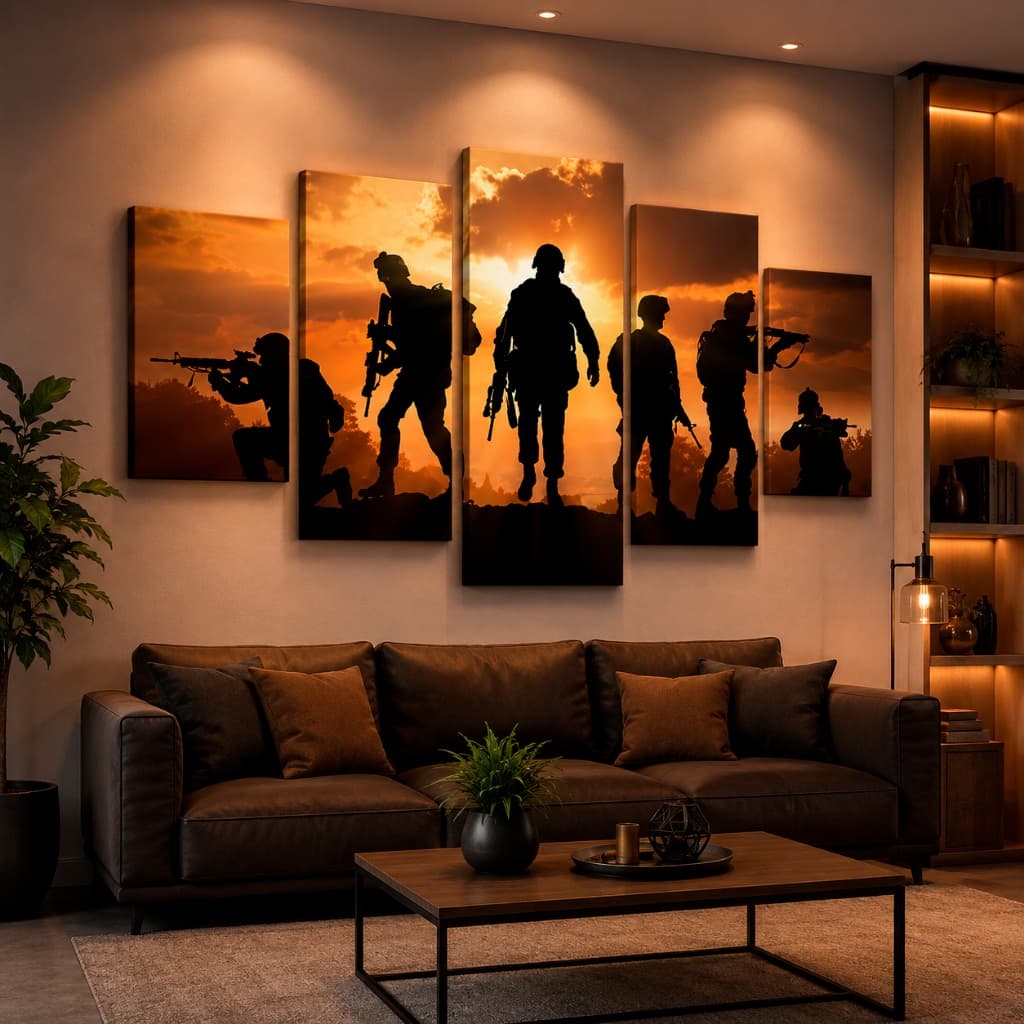 Quadros Decorativos Exécito Soldados Armas