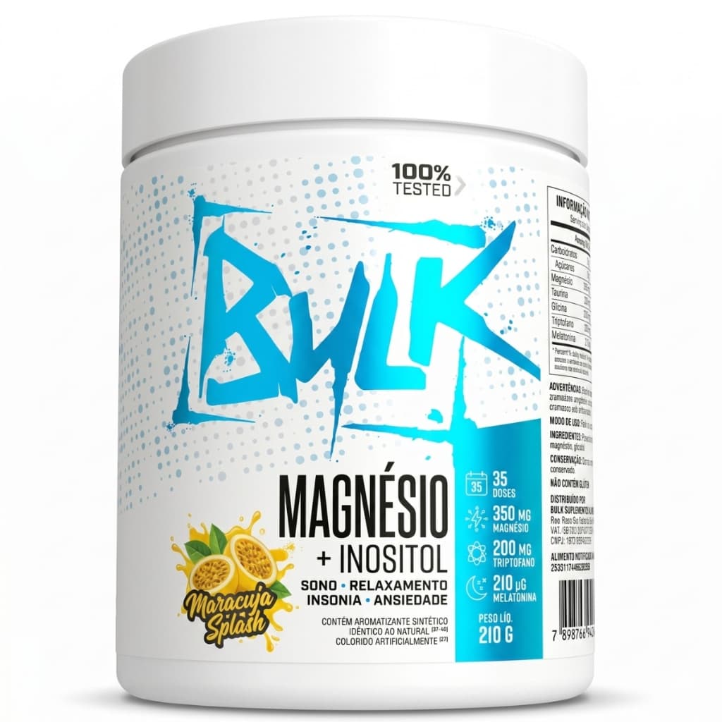 Magnésio Inositol (Melatonina Glicina Taurina Triptofano)  210g - Bulk Nutrition