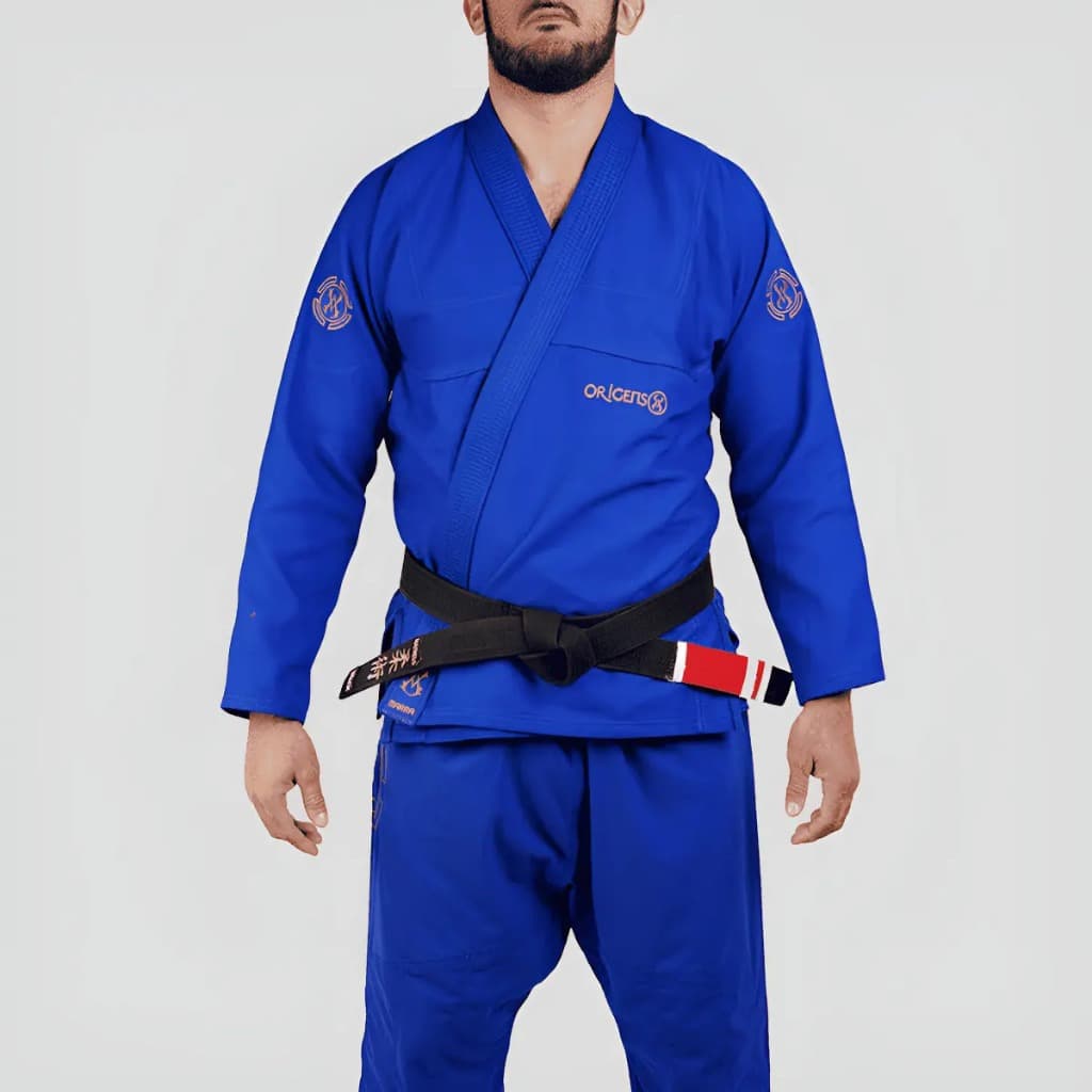 Kimono Jiu Jitsu Trançado Adulto Marra Origens - Azul