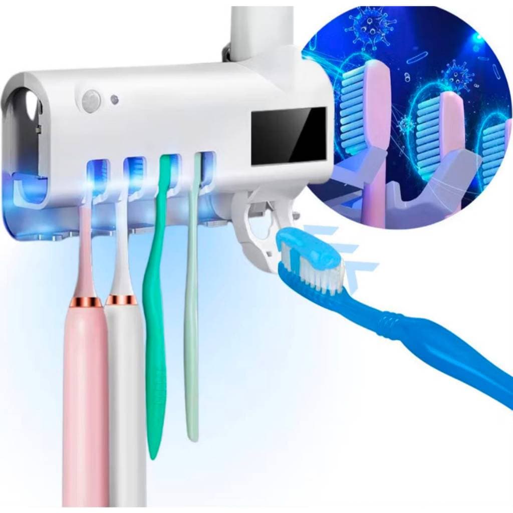 Porta Escova De Dentes Esterilizador Com Luz UV Antibacteriano Decoracão Banheiro