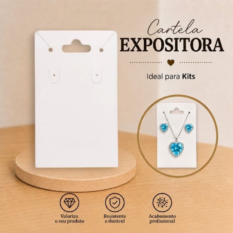 50 Cartelas Tag para Kit Corrente e Brinco/Bijuterias/Colar/Semijoias/Conjunto