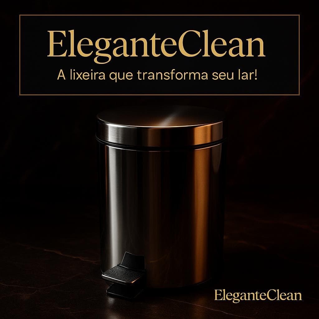 Lixeira Inox Pedal 3 Litros Compacta para Cozinha e Banheiro