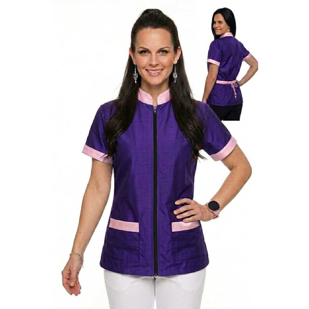 Jaleco banho e tosa anti pelos Com Elastano Roxo Violeta
