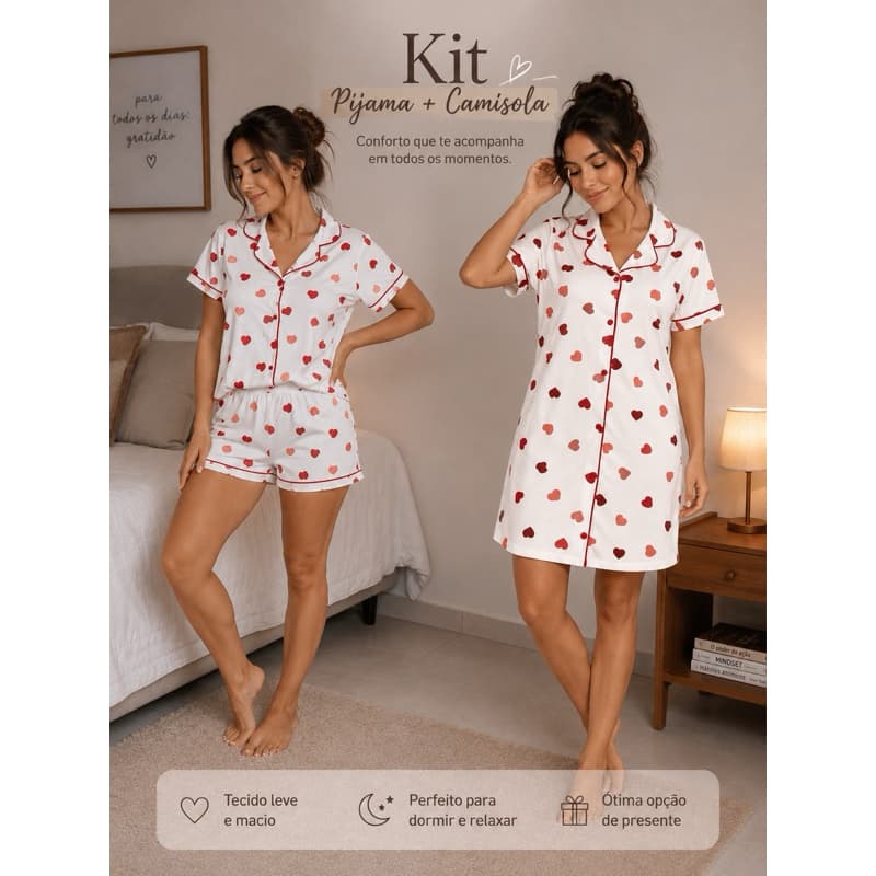 PIJAMA KIT AMERICANO CAMISOLA + PIJAMA