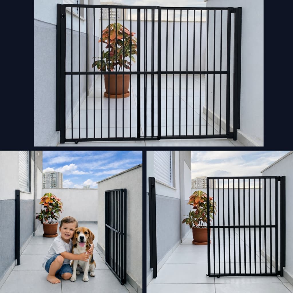 Portão de Segurança Crianças e PET Altura 100cm Largura Regulável 58 A 100cm de Abrir e Correr