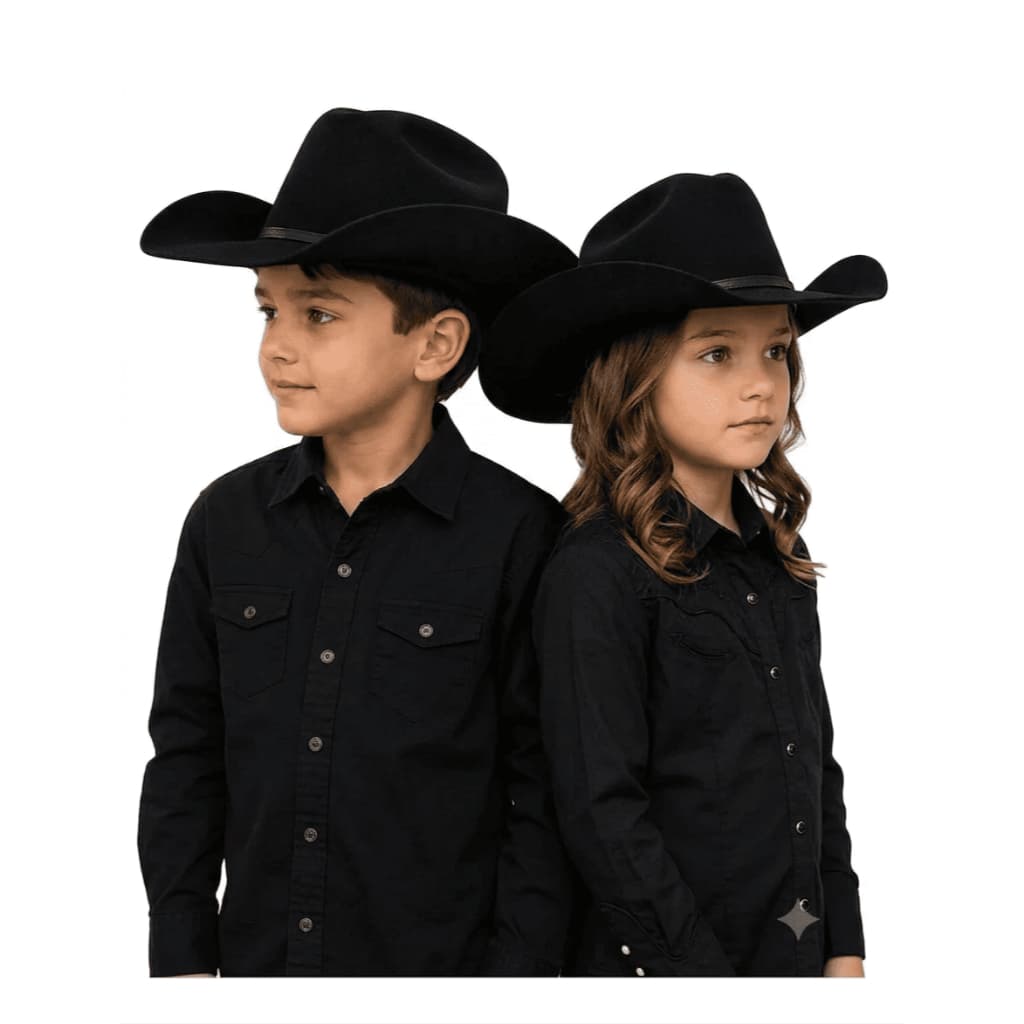 Kit 2 Chapeu Cowboy Infantil Rodeio Western Festa Country Menino Menina