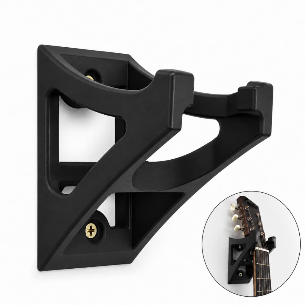 Suporte Para Violão Guitarra Baixo De Parede Preto Universal