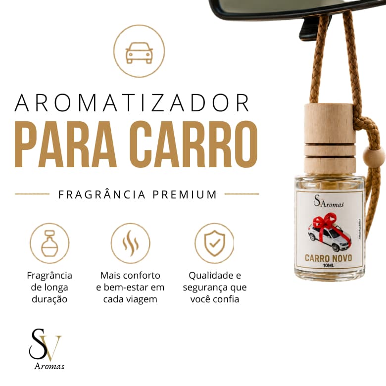 Aromatizador carro,Cheirinho para carro – Essência concentrada 10ml (à base de óleo) - 1 Unidade