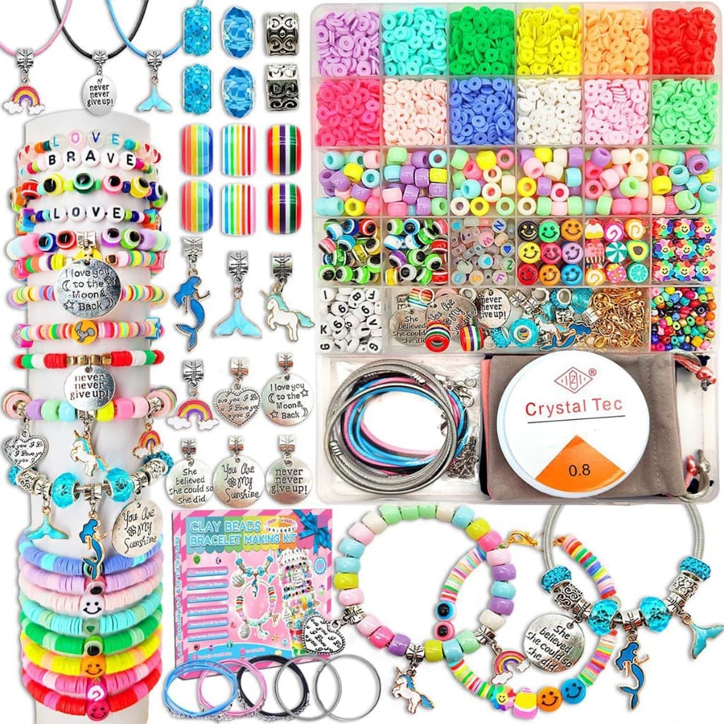 Kit 6000 unidades Miçangas Maleta Bolsa para Montar Pulseiras - Lilás