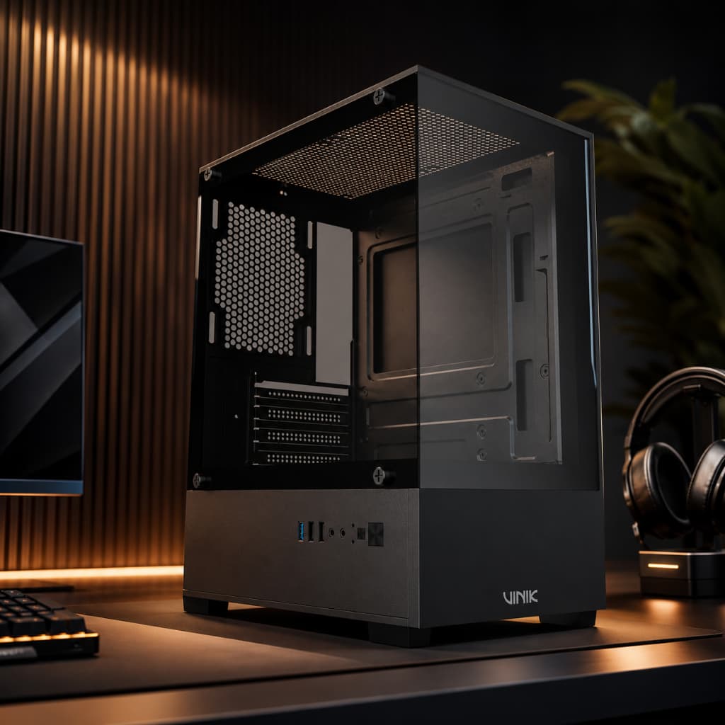 Gabinete Gamer Vinik G-Shield BLACK Vidro Temperado