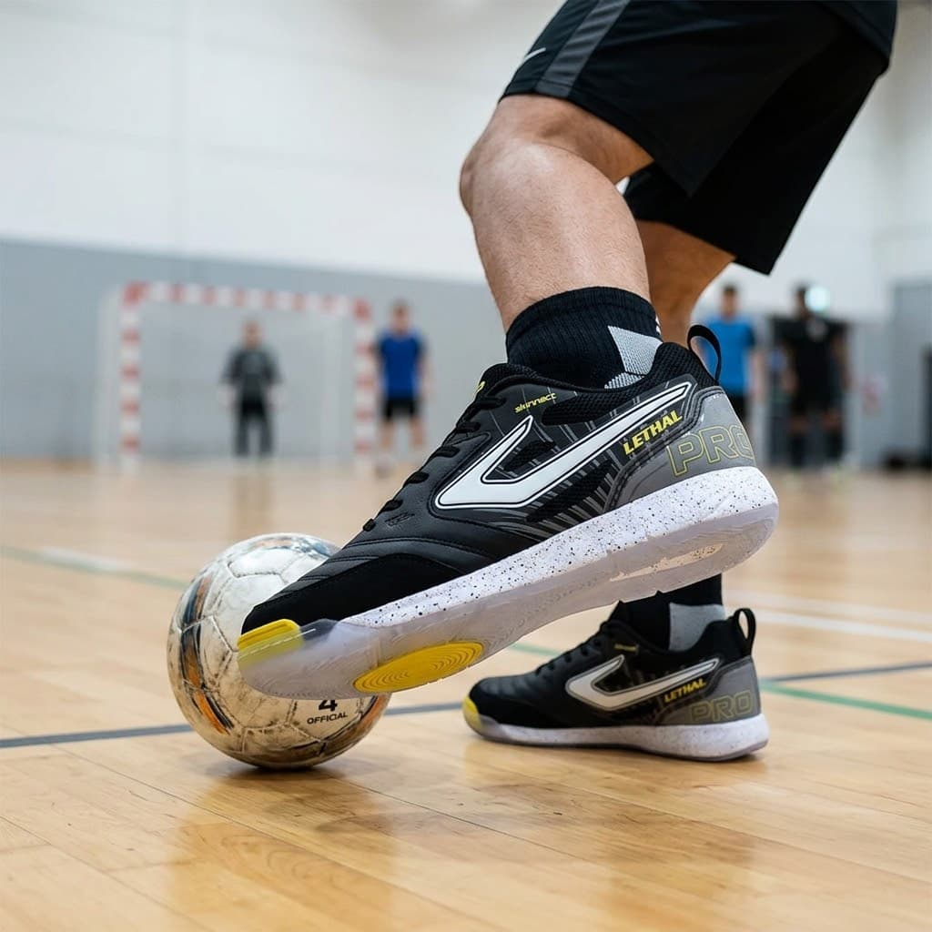 Chuteira Futsal Topper Lethal Masculina Couro Original