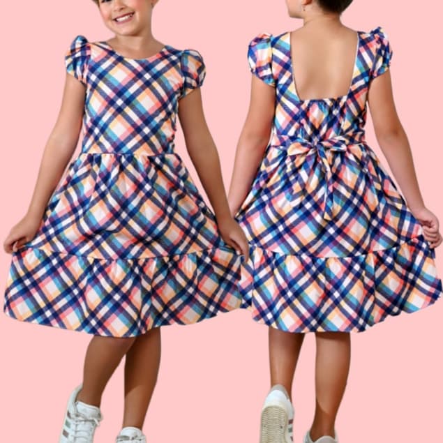 Vestido Infantil Menina Estampado  Soltinho Alegre Princesa