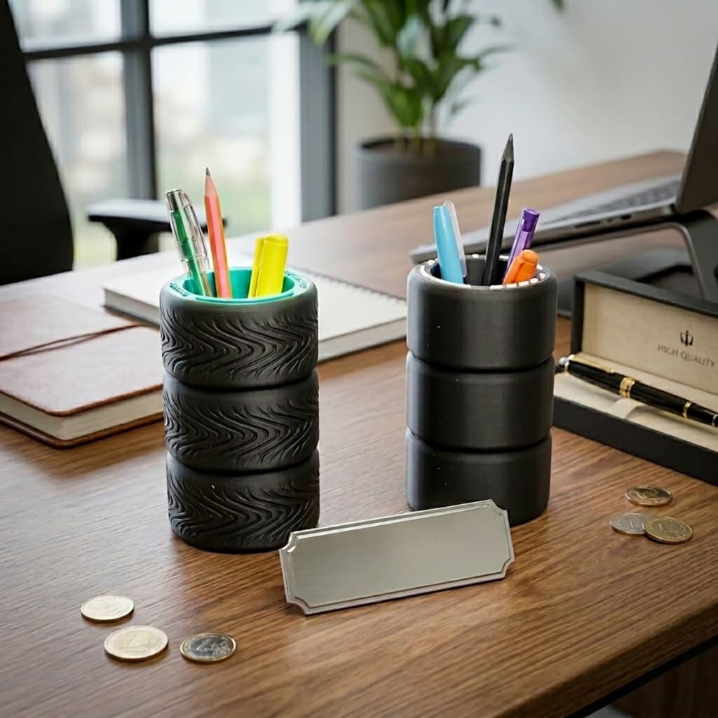 Porta Lápis Caneta Pneu Carro F1 Decorativo Organizador Mesa