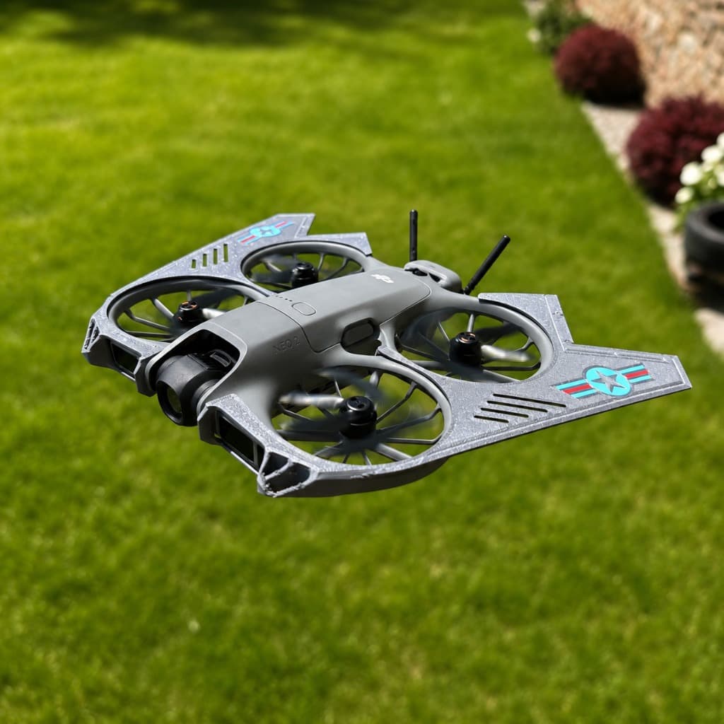 Protetor para Drone  DJI Neo 2 Asas Bomber Jet | Visual Exclusivo e Radical
