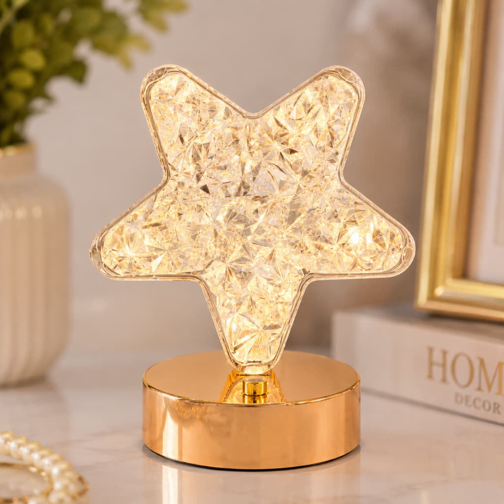 Luminária LED Sem Fio Decorativa Touch USB Recarregável 3 Cores de Luz Para Quarto Sala Escritório