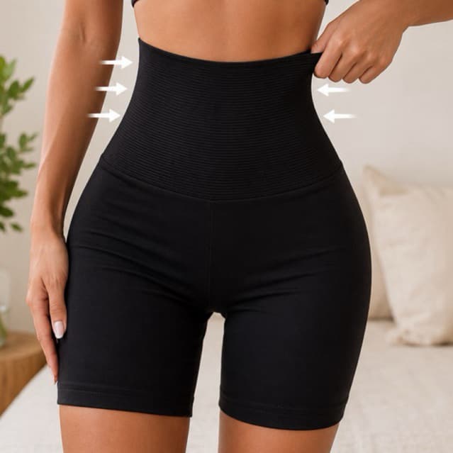kit com 2 Bermudas modeladoras cintura alta compressão poliamida premium sem marcar | Bermuda lipo modeladora feminina