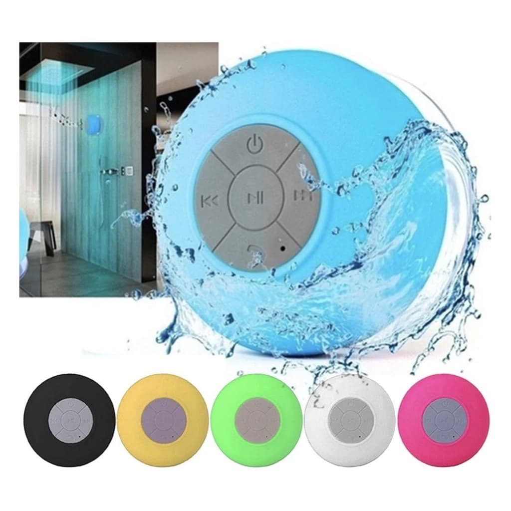 Mini Caixa de Som com Ventosa Banheiro Resiste Agua Prova D Água para banho Android e IOS