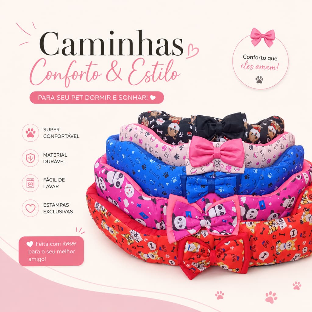 Cama pet Caminha pet Jogo de cama com 5 unidades para cães e gatos