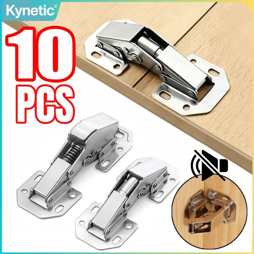 Kit 10 Dobradiças 90° com Amortecimento Hidráulico para Armários