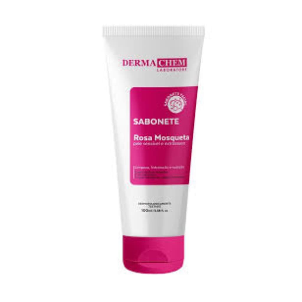 Sabonete Facial Rosa Mosqueta Dermachem 100ml Hidratação e Renovação da Pele