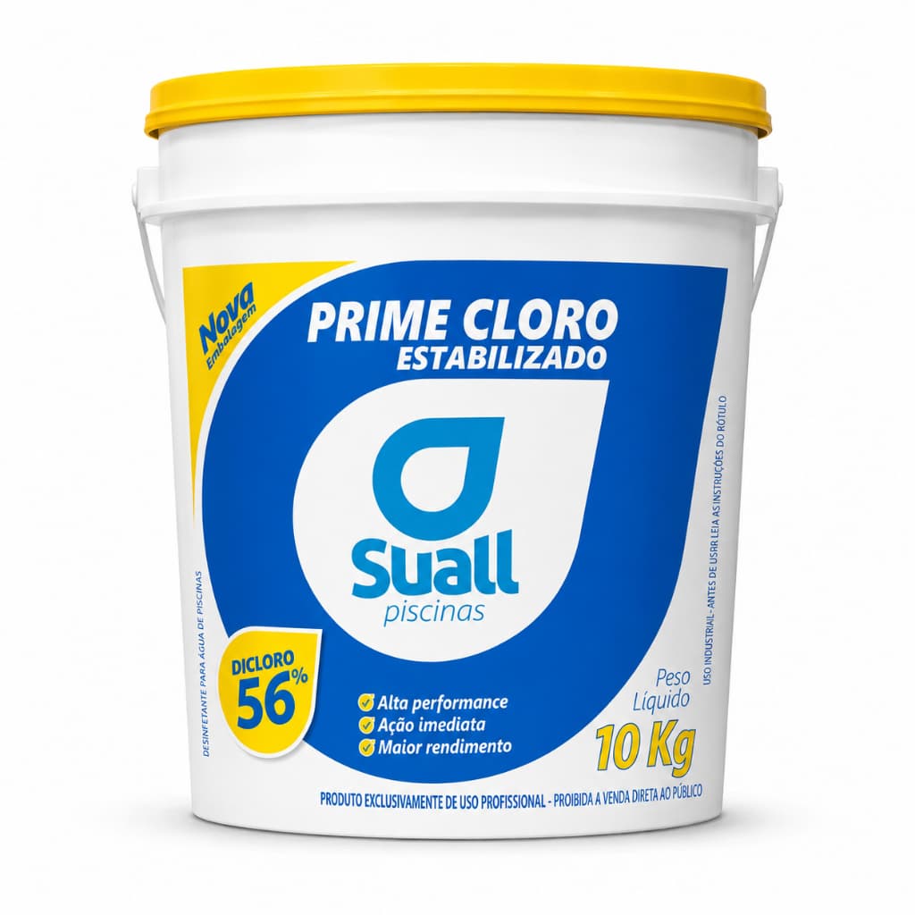 Cloro Granulado 56% Ativo Estabilizado Prime 10kg Suall