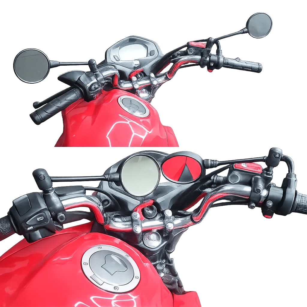 Retrovisor Espelho Mini Redondo Articulado Rosca Honda Par Awa (543)