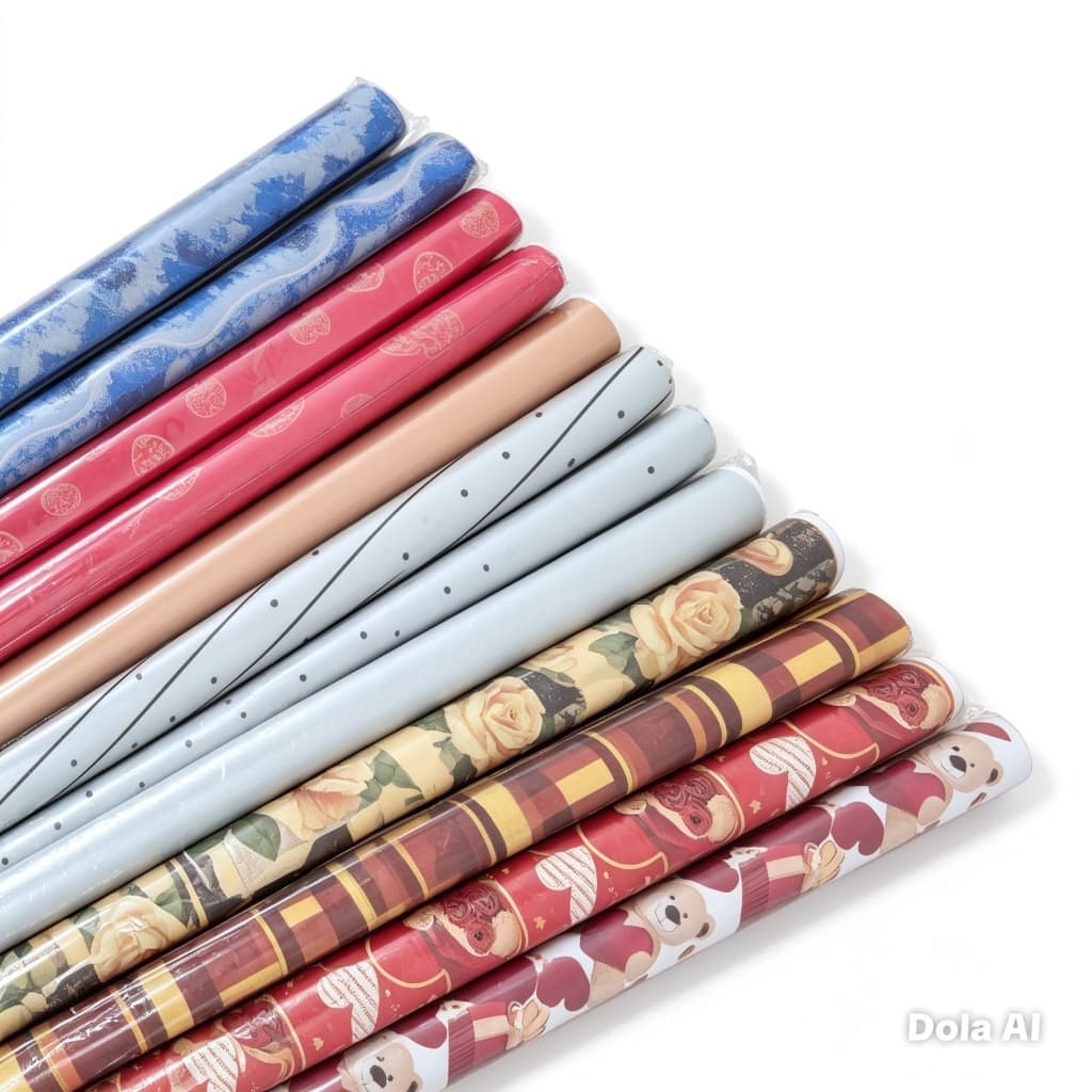 Papel de Presente  Masculino Feminino Neutro Casual folha 1metro x 60cm kit com 10 folhas