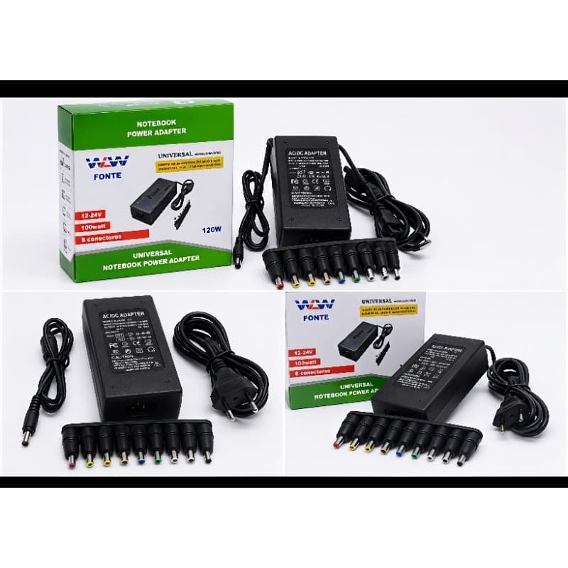 Fonte Universal para Notebook com Ponteiras Ajustáveis