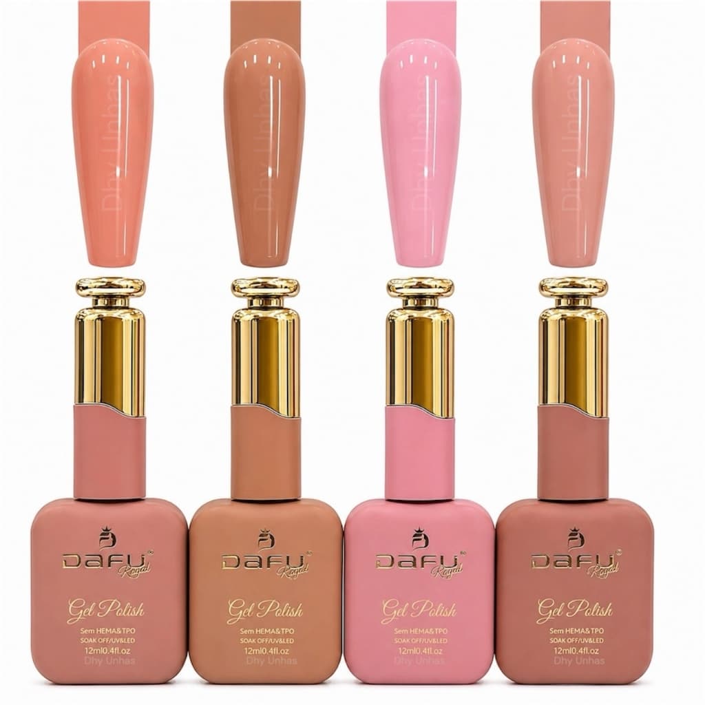 KIT COM 4 ESMALTES EM GEL DAFU – COLEÇÃO INFINITE GLOW