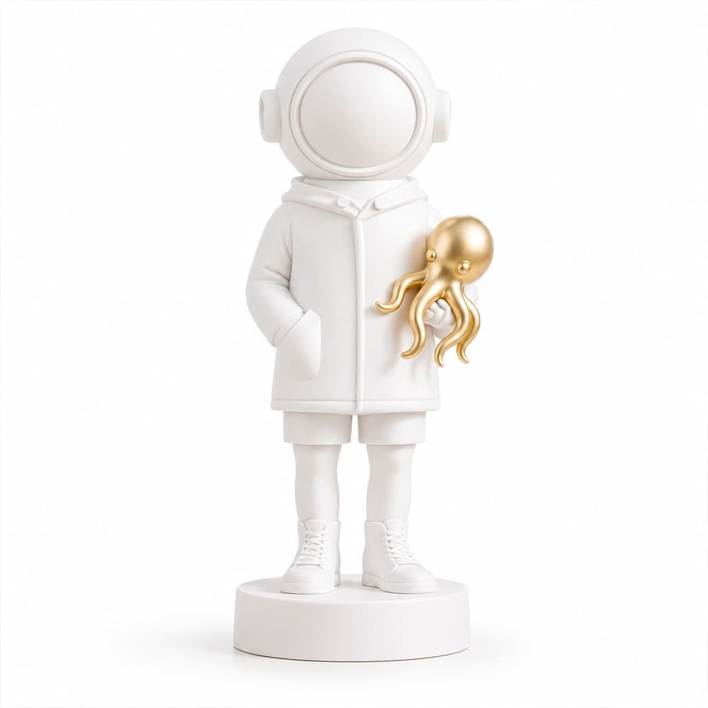 Estatueta Mergulhador com pet Polvo Decoração para Quarto Home Office Presente Minimalista Criativo