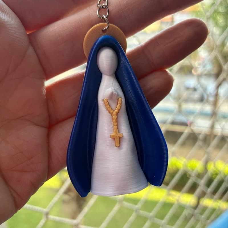 Nossa Senhora Aparecida Lembrancinha Religiosa 3D chaveiro     Lembrança Católica para Presentear