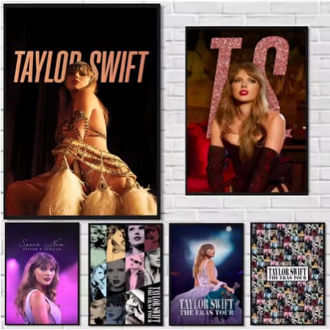 Kit 10 Quadros Decorativos Taylor Swift Decoração Cantora Pop