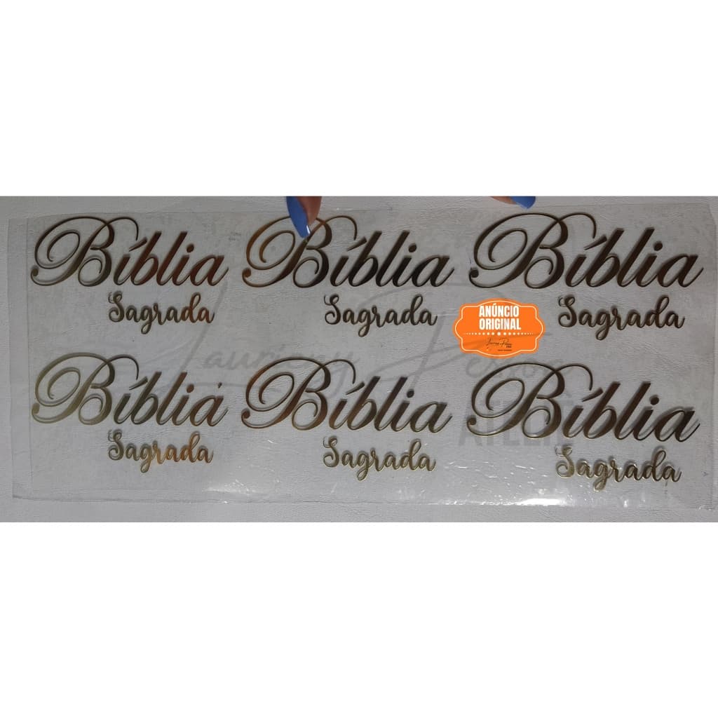 Adesivo termocolante - Biblía Sagrada  (Filme de recorte) - Cartela com 6 unds