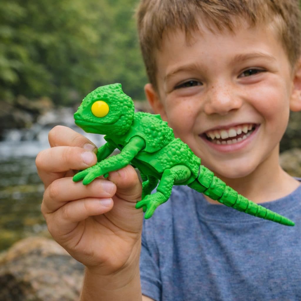 🦎Camaleão 3D articulado – Diversão garantida!