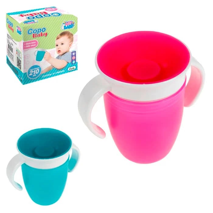 Copo Treinamento Infantil Bebê Com Alça 360º Transição Não Vaza Antivazamento Silicone Sucção