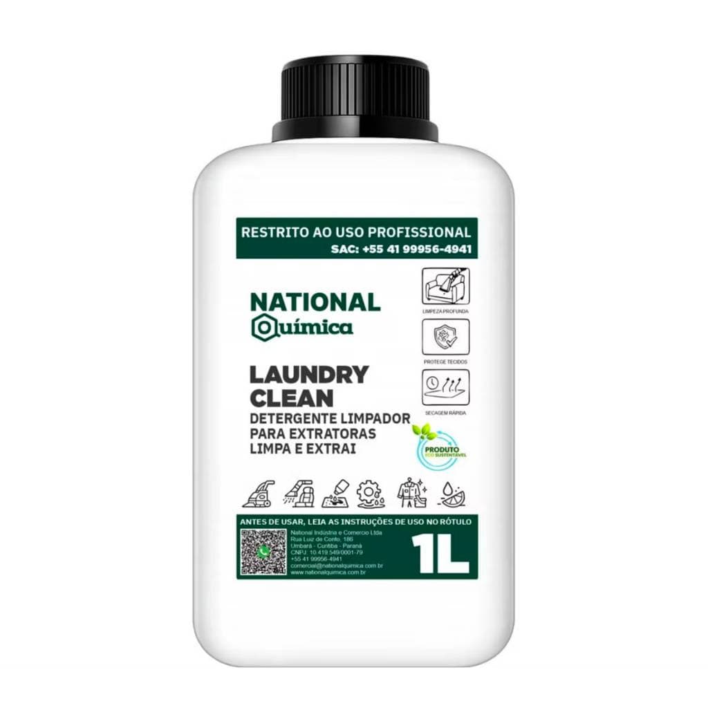 Shampoo Automotivo Laundry Clean Nq 1L Para Extratora Limpeza Interna De Veículos Banco De Tecido E Carpetes