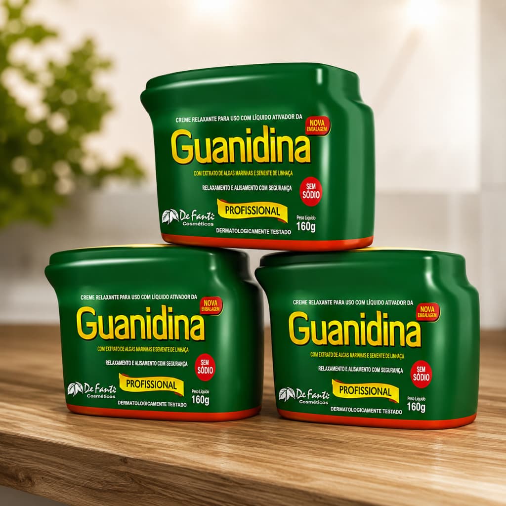 Kit 3 Guanidina Profissional Dafanti 160g Relaxante Capilar