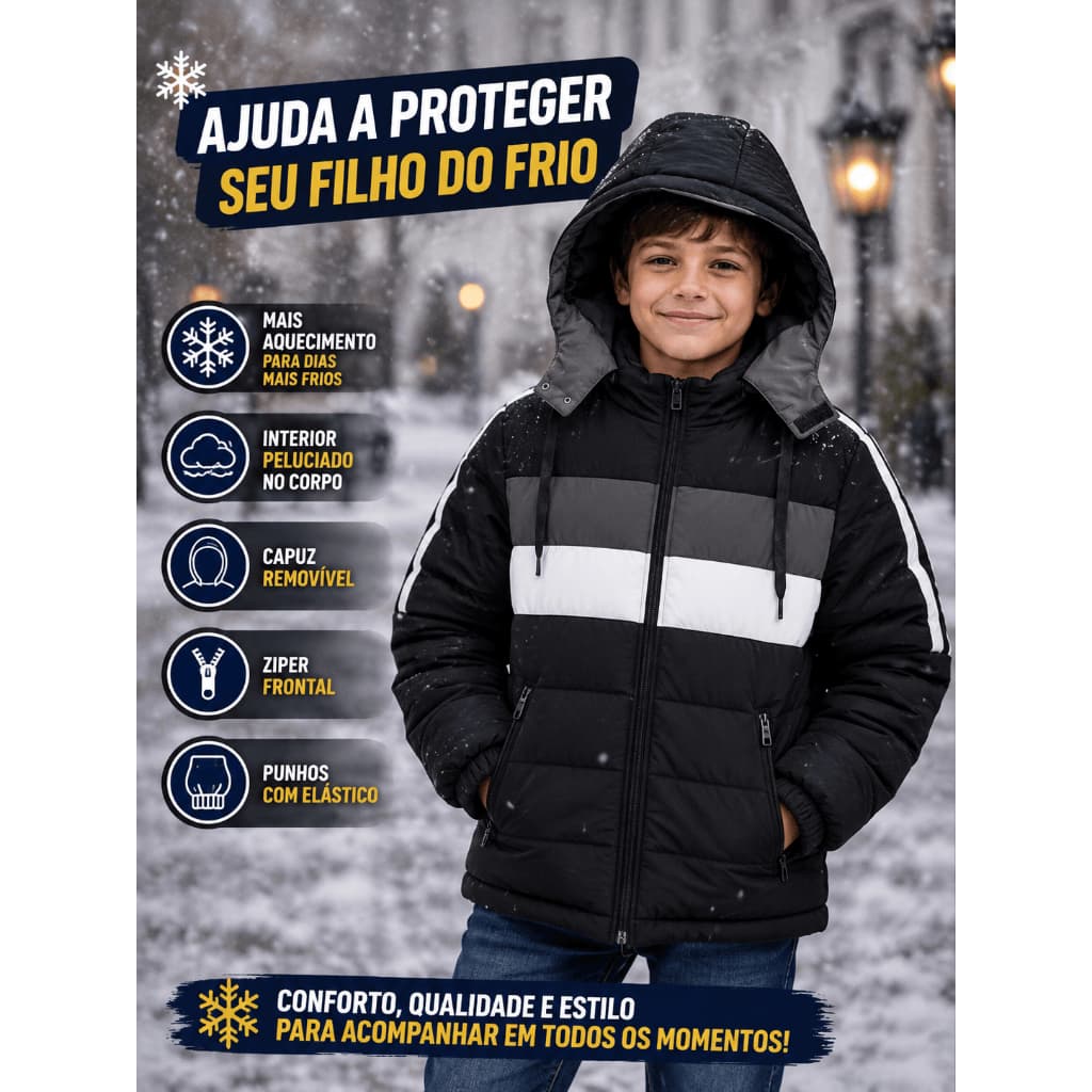 Bobojaco Infantil Juvenil Jaqueta Peluciada Masculina