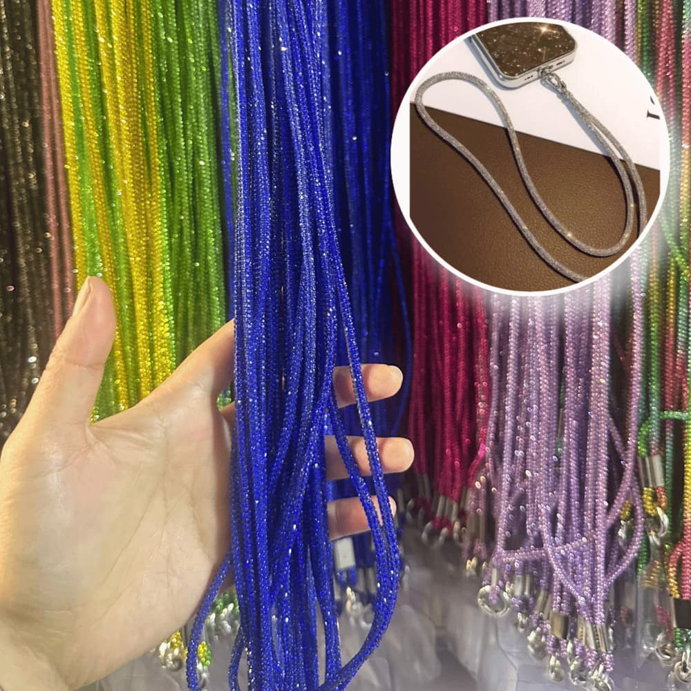 Cordão Especial para Smartphone Corrente Celular de Strass 55CM Acessório Pescoço Corpo