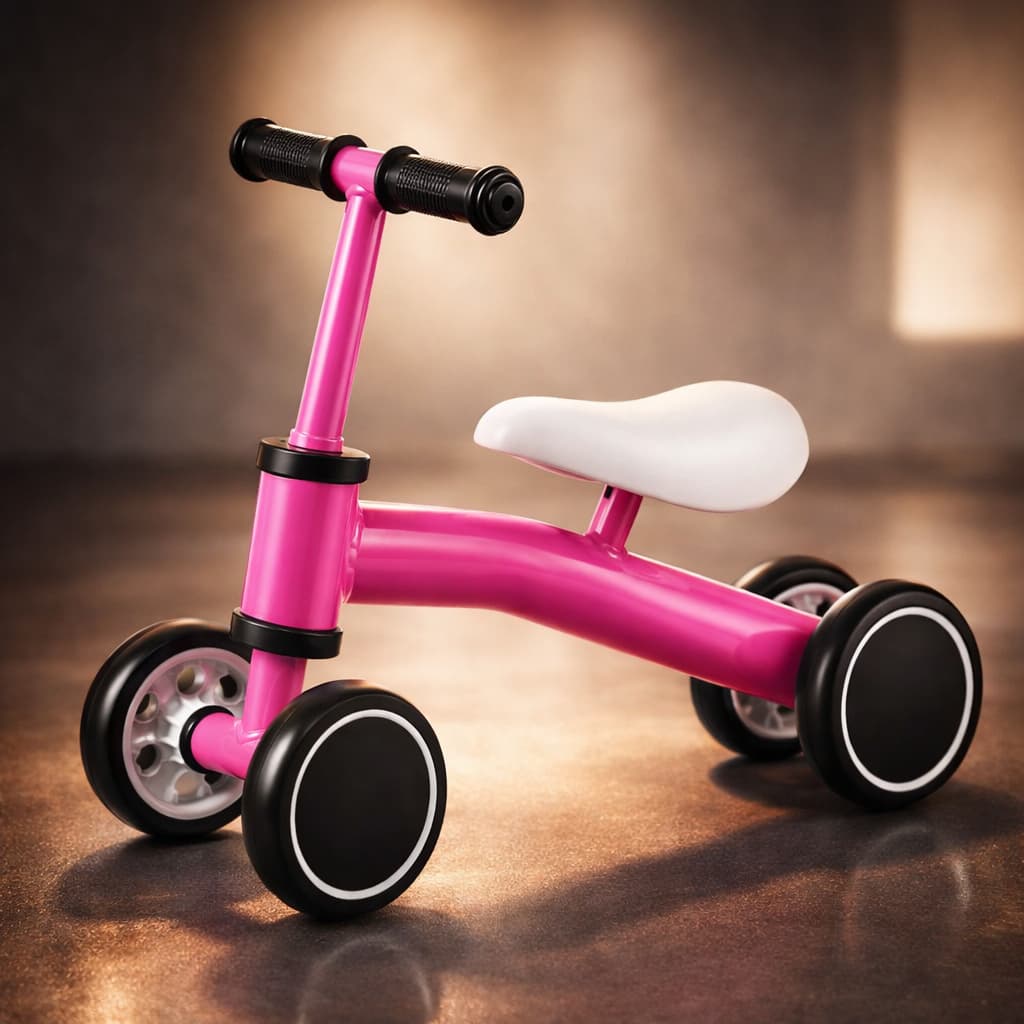 Bicicleta Equilibrio Infantil Rosa Design Leve Facil Manejo Ajustavel Segurança