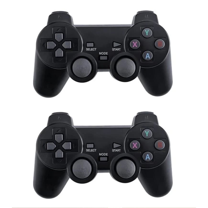 Kit 2 Controle Para Game Stick, Tv Box, Pc Gamer - Preto Sem Fio