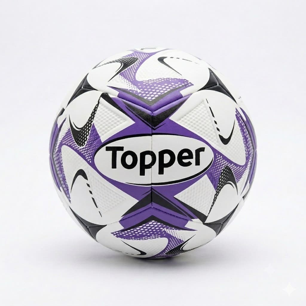 Bola De Futebol Topper Slick Colorful Roxo / Branco