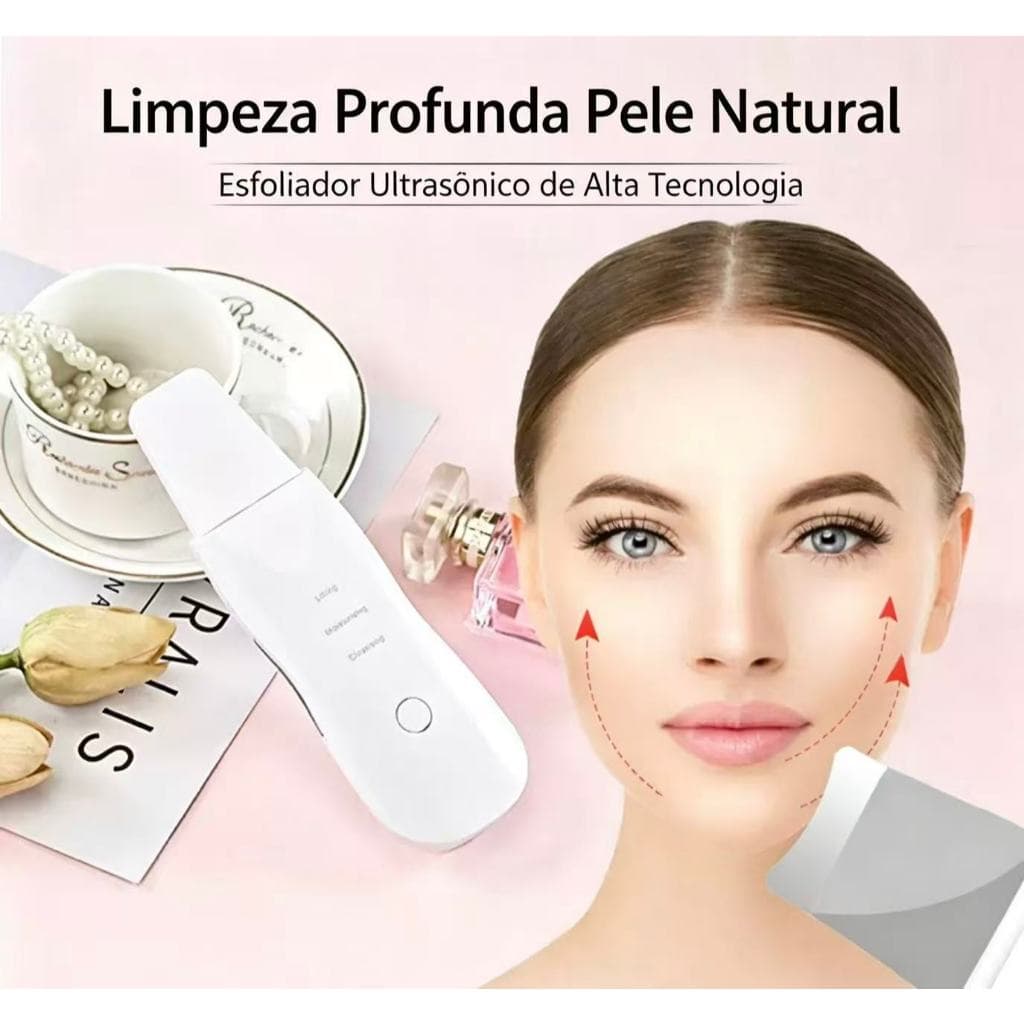 Aparelho Peeling Ultrassônico | Limpeza Facial Profunda + Remoção de Cravos